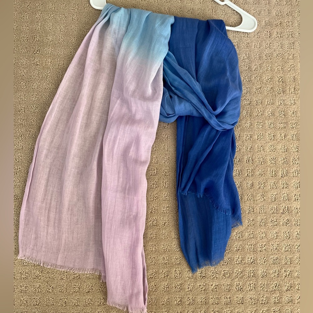 Talbots blue and purple ombré scarf